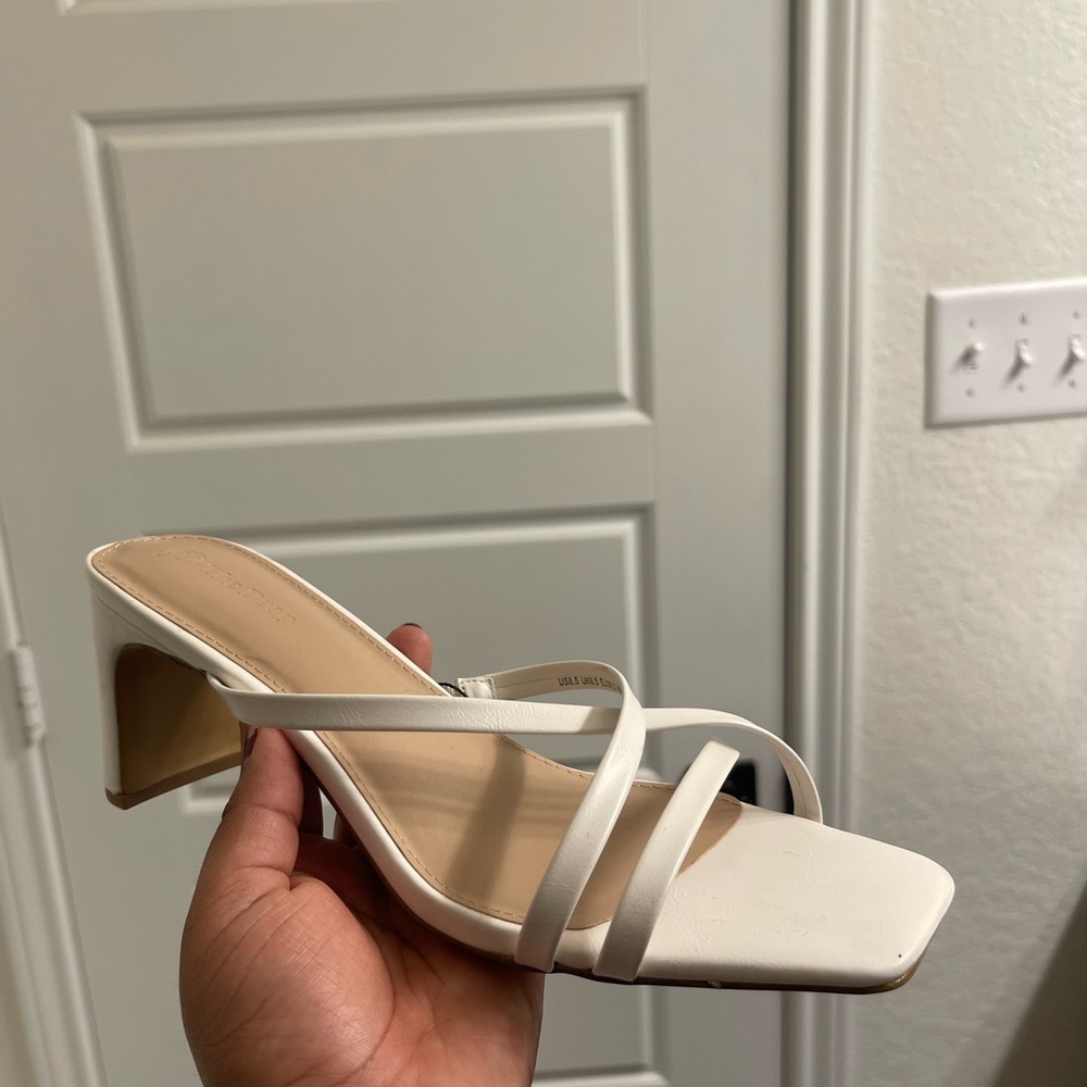 Elegant White Strappy Heels